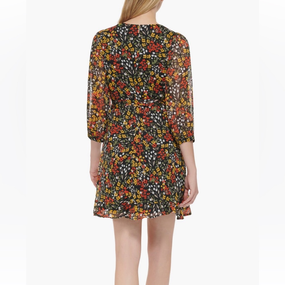 Karl Lagerfield floral chiffon A line mini dress NWT‎ 12 - Picture 4 of 4